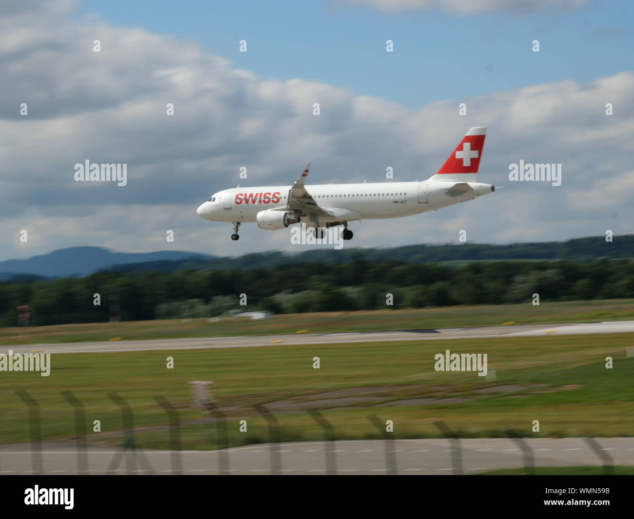 Swiss international Airlines airplane rotation out of Zurich airport ...