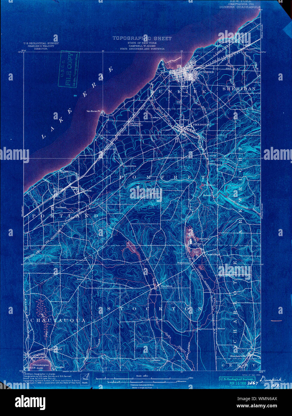 Map of dunkirk new york hi res - New York Ny Dunkirk 140601 1900 62500 Inverted Restoration WMN6AX