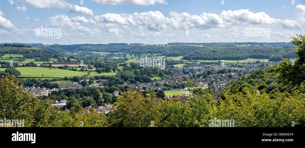 Panoramic view of the market town of Dursley in Gloucestershire, England, United Kingdom Stock Photo