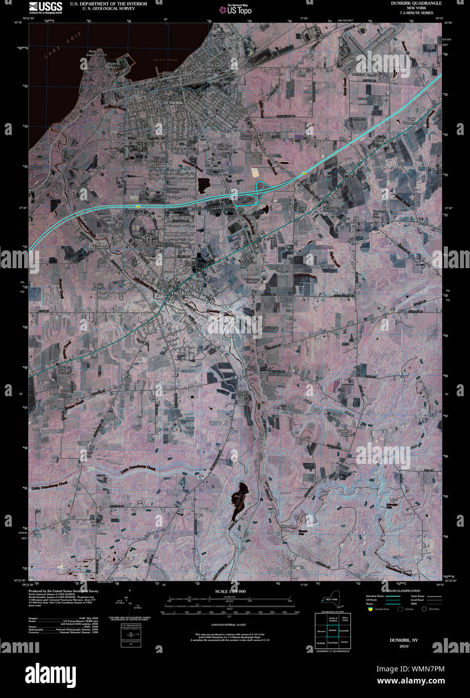 Map of dunkirk new york hi res - New York Ny Dunkirk 20100125 Tm Inverted Restoration WMN7PM