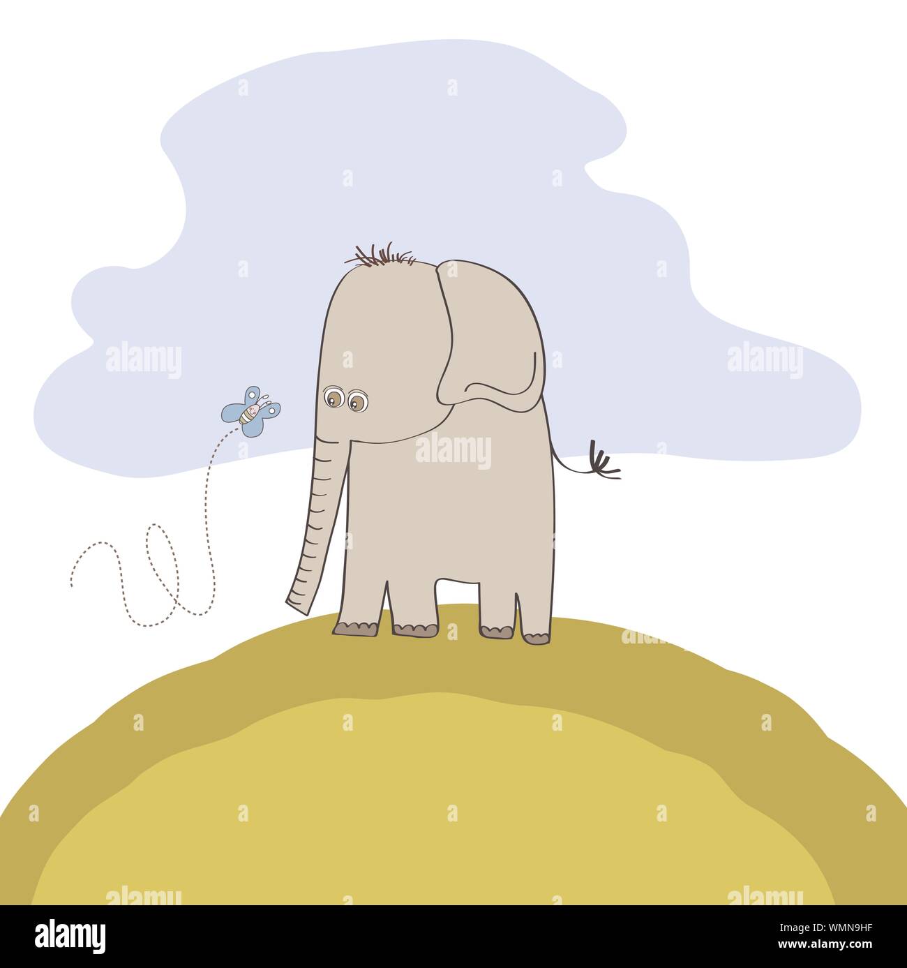 little cute elephant Stock Vector