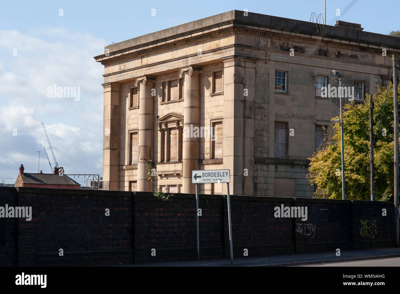 view of the old Curzon st Station being re-developed for HS2 Stock Photo
