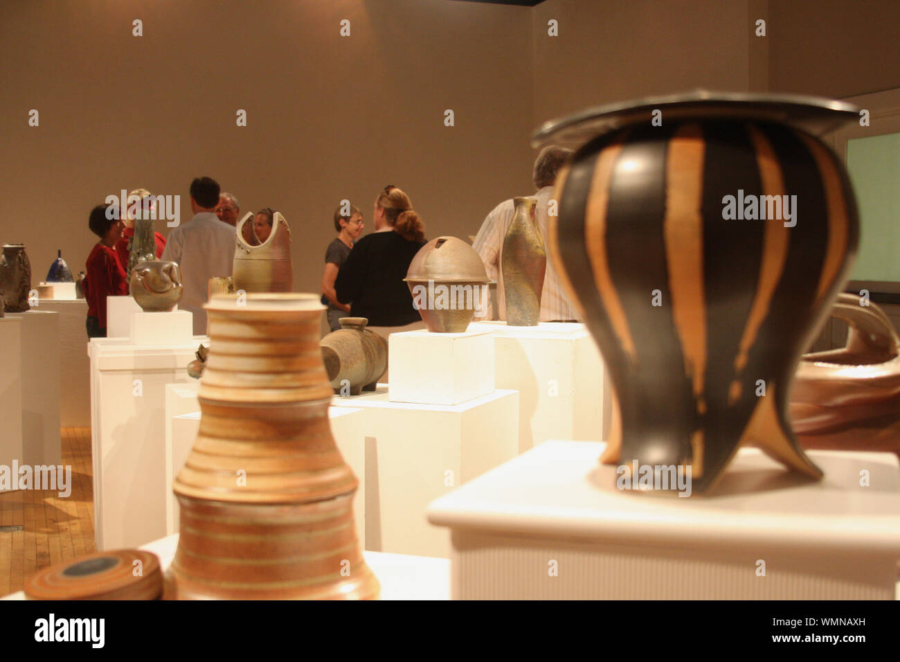 Pottery displayed in art gallery Stock Photo Alamy