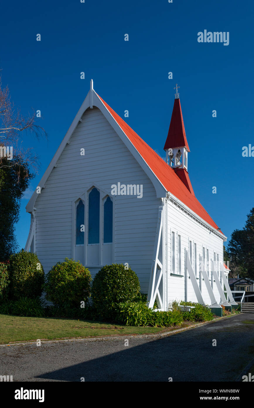 A typical 19th century, wooden church in New Zealand, in this case the