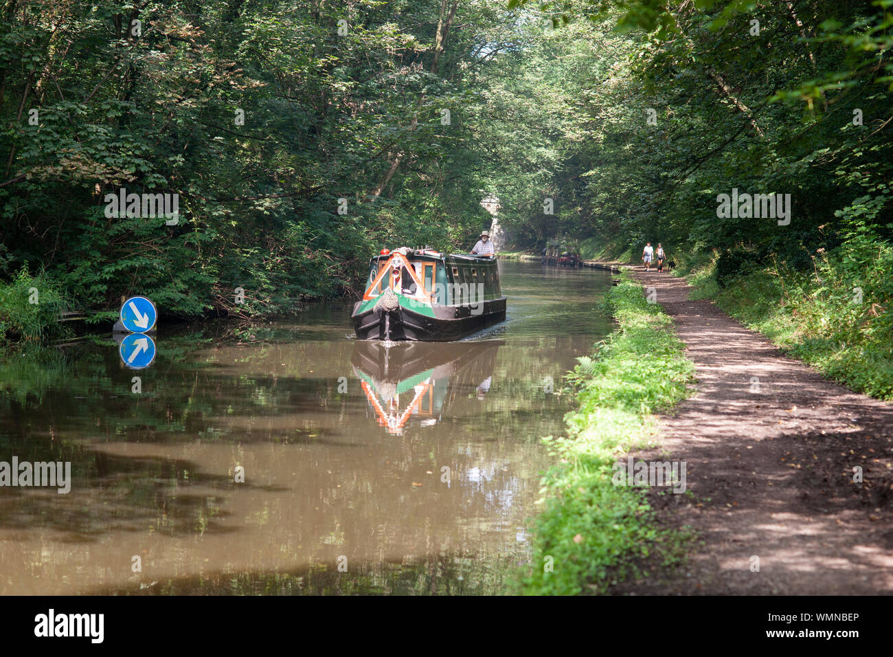 View of the Shropshire Union Canal, near Brewood, Staffordshire Stock Photo