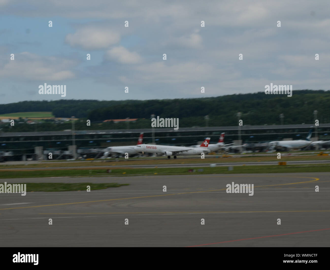 Swiss international Airlines airplane rotation out of Zurich airport ...