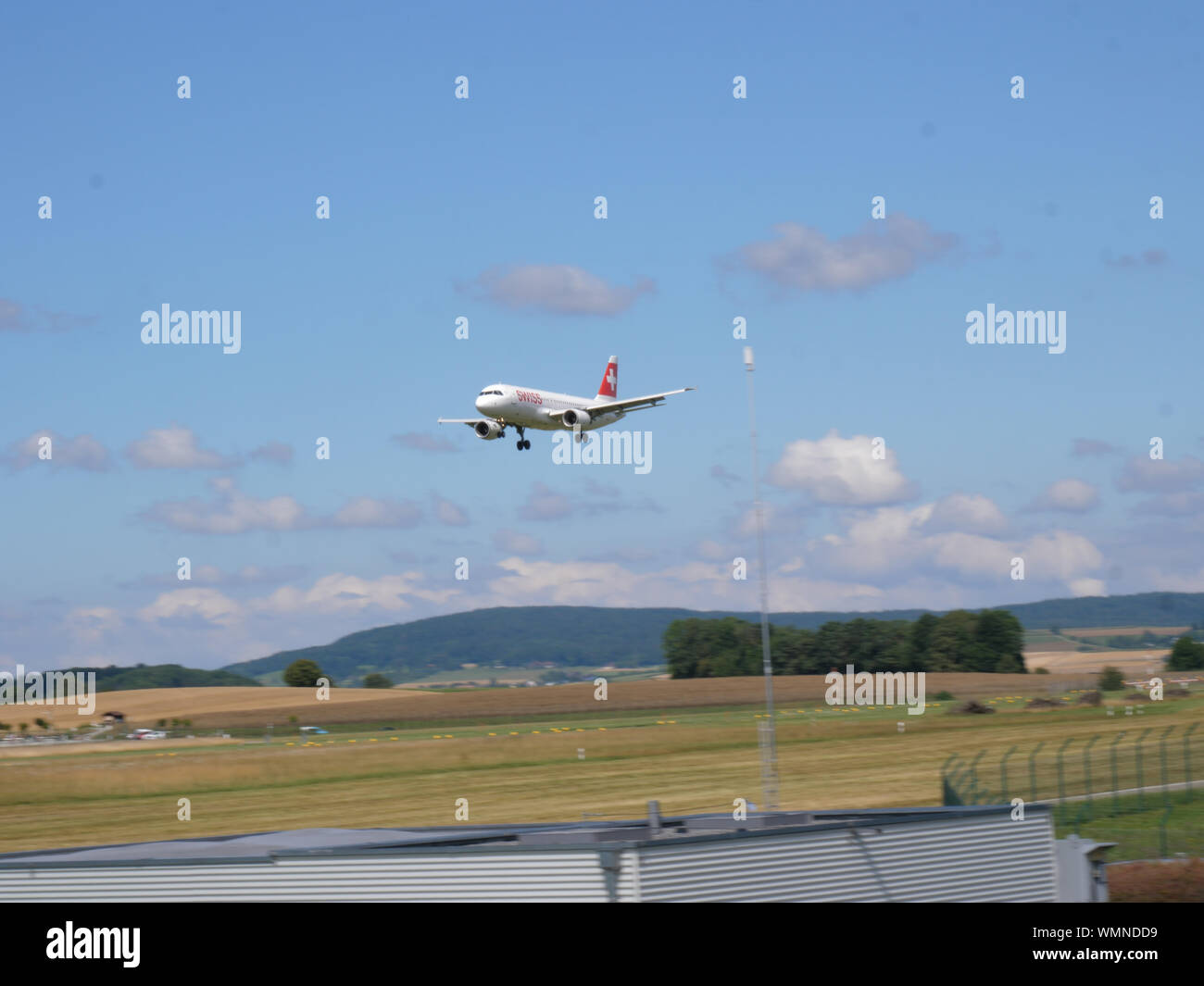 Swiss international Airlines airplane rotation out of Zurich airport ...