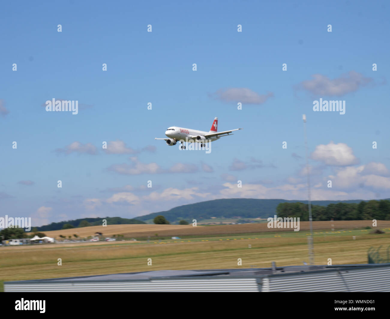 Swiss international Airlines airplane rotation out of Zurich airport ...