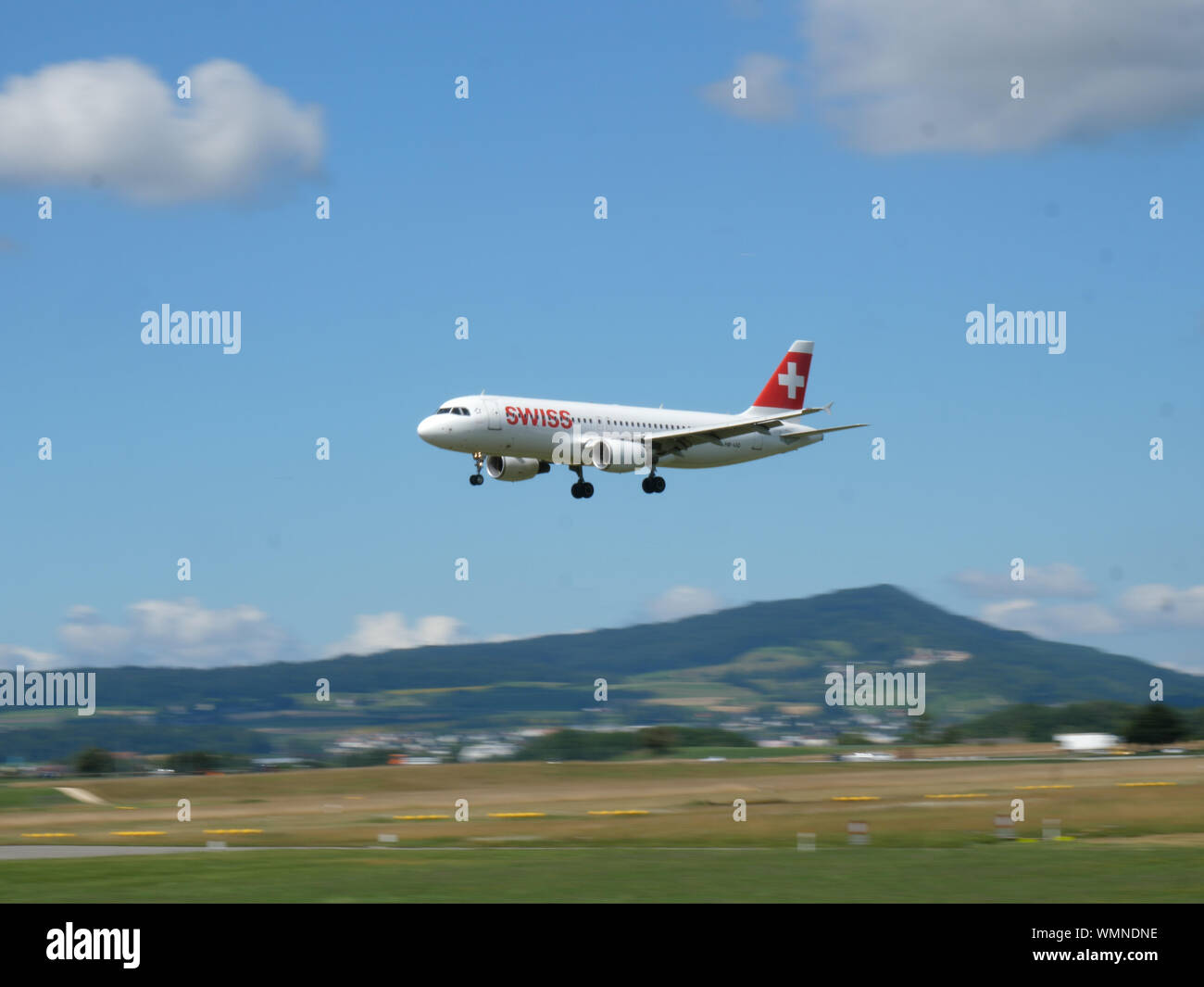 Swiss international Airlines airplane rotation out of Zurich airport ...