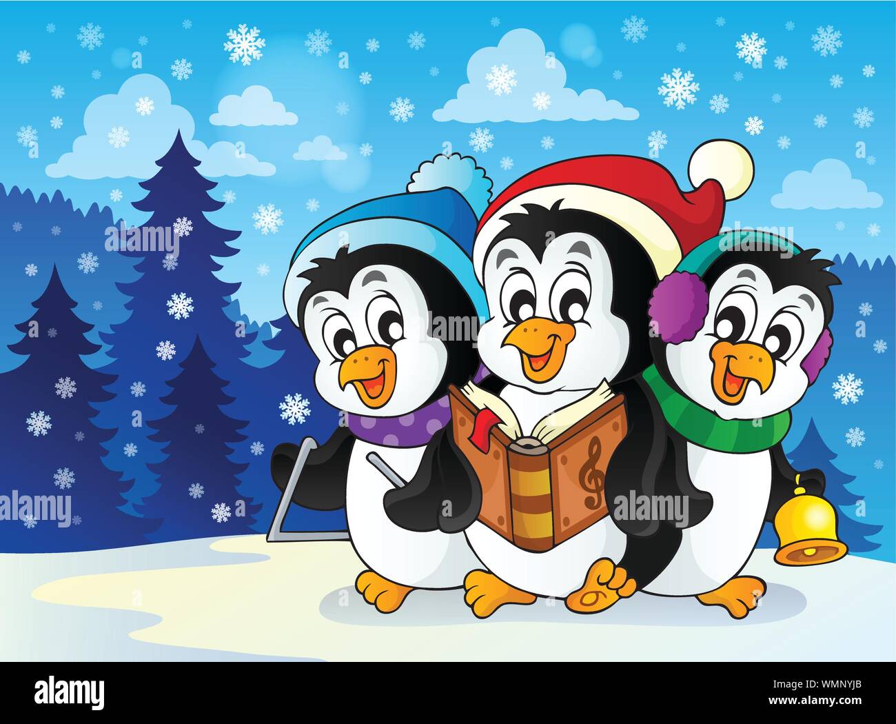 Christmas penguins theme image 2 Stock Vector Image & Art Alamy