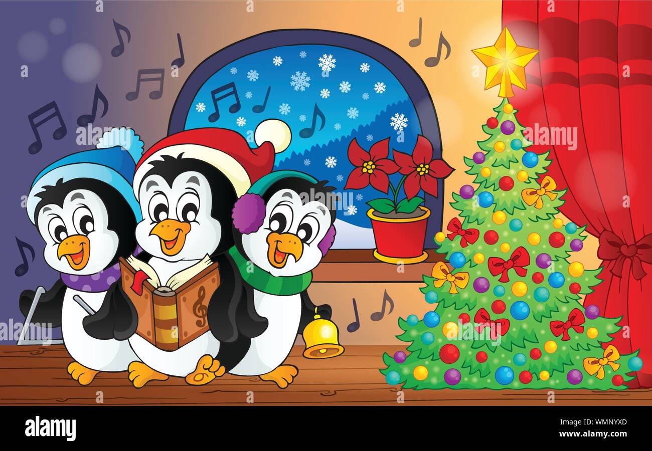 Christmas penguins theme image 3 Stock Vector Image & Art Alamy