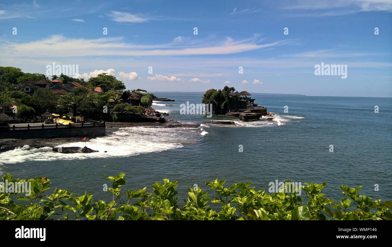 Scenic View Of Bali Island Against Sky Stock Photo