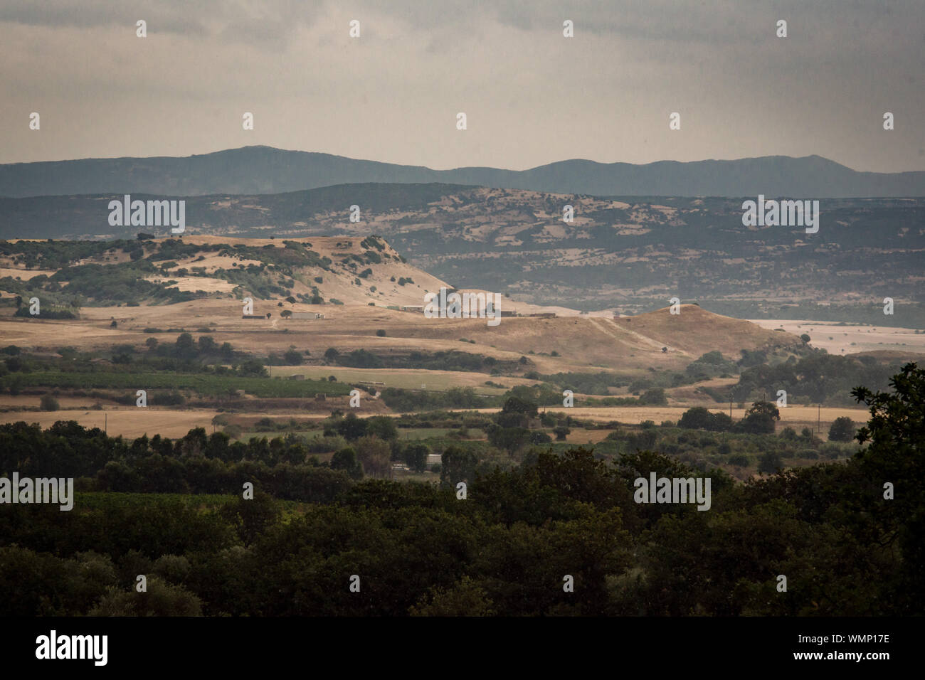 Landscape of the interior Sardinia, Italy. Stock Photo