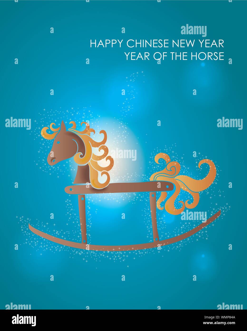 Happy holidays Chinese New Year of the Horse Stock Vector Image & Art