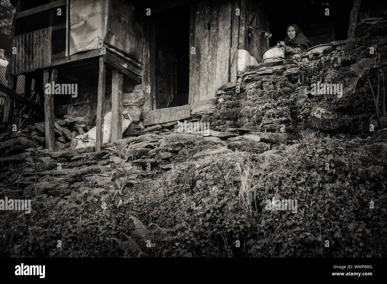 Barpak Nepal, Epicentre 2015 Earthquake Stock Photo