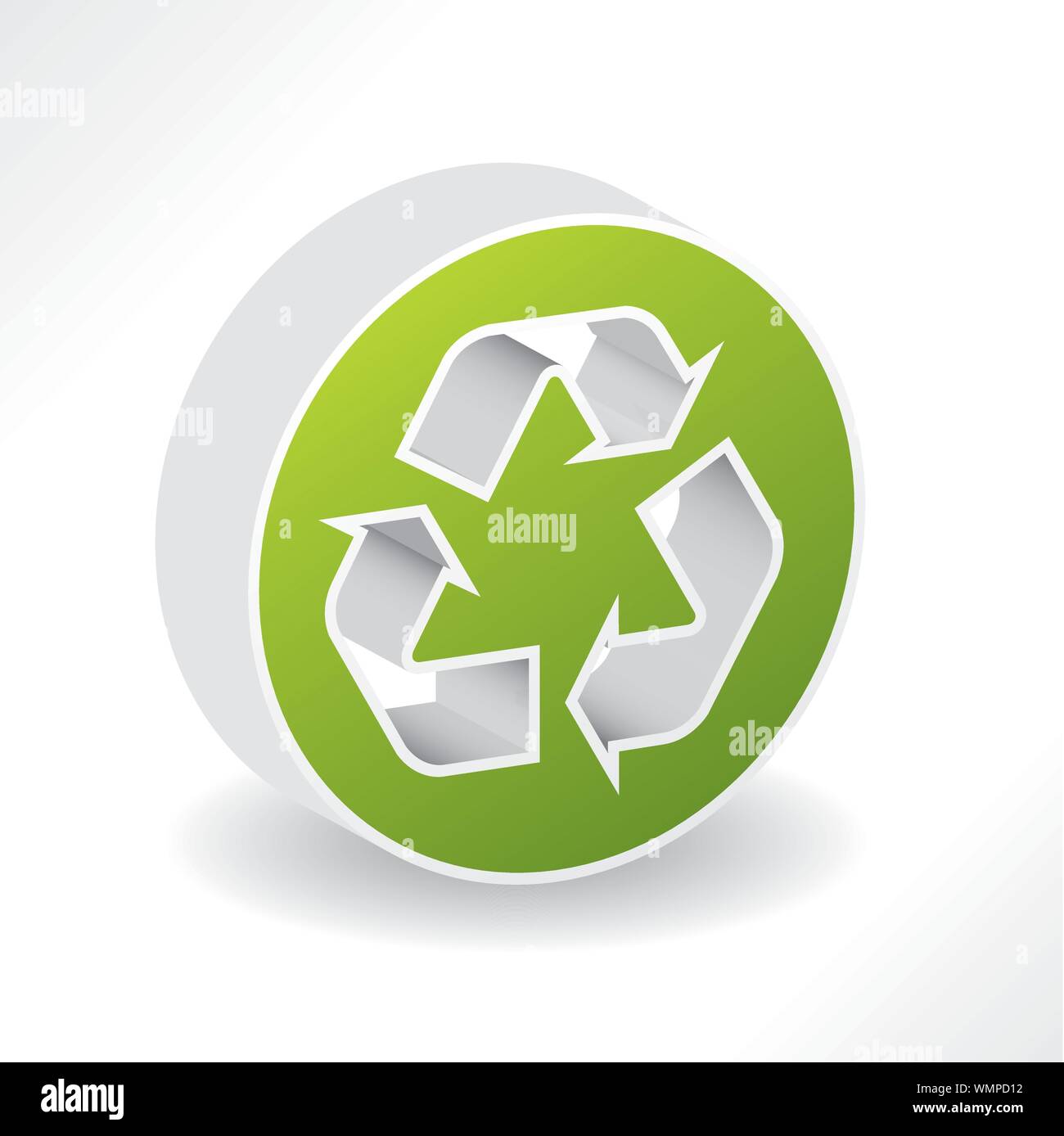 3d recycle symbol with shadow Stock Vector Image & Art - Alamy