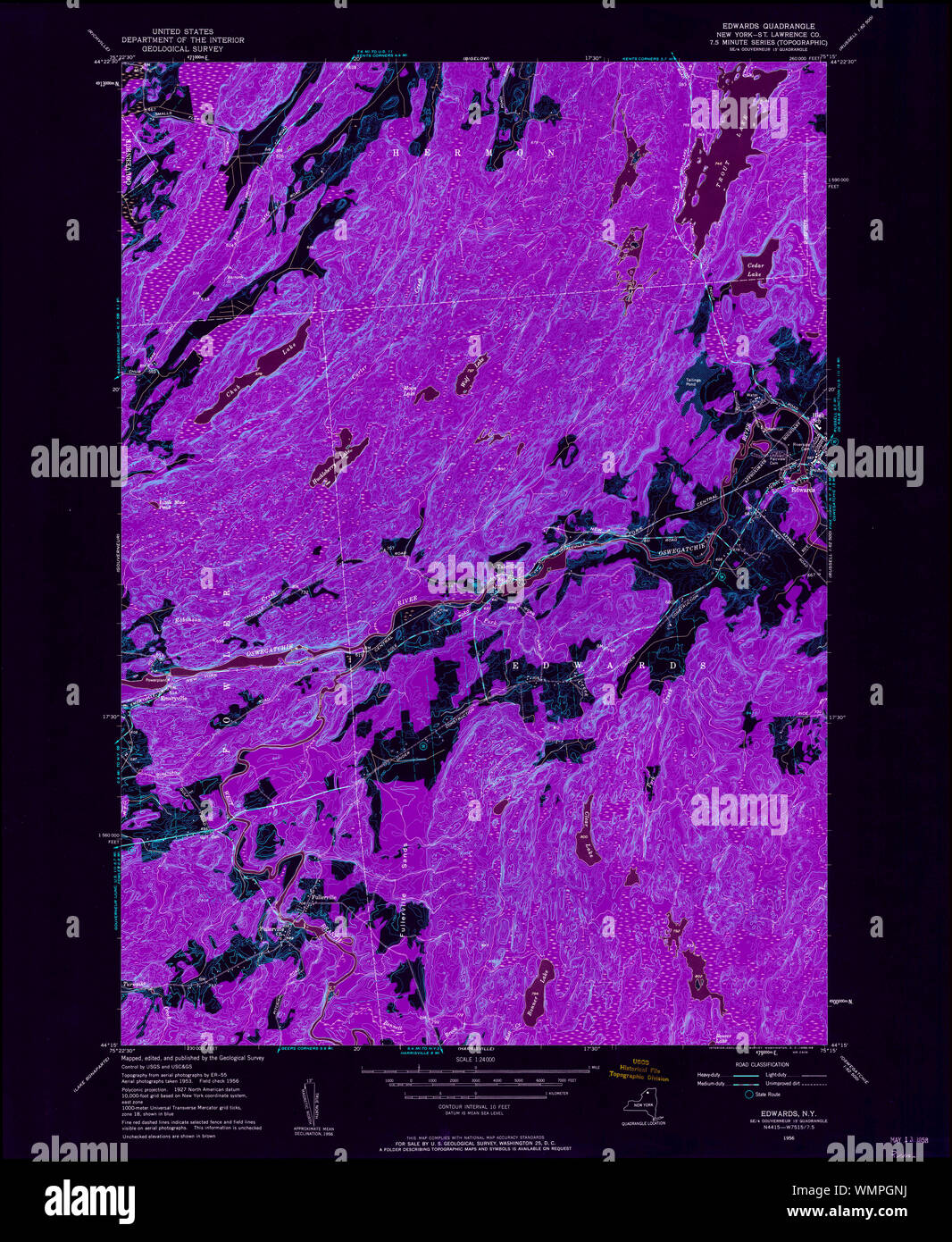 Map of edwards new york hires stock photography and images Alamy