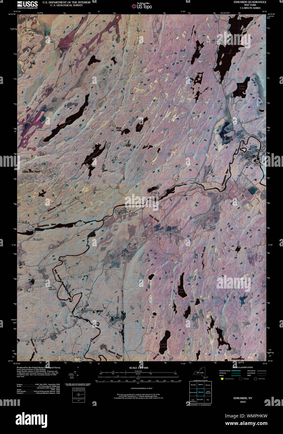 Map of edwards new york hires stock photography and images Alamy