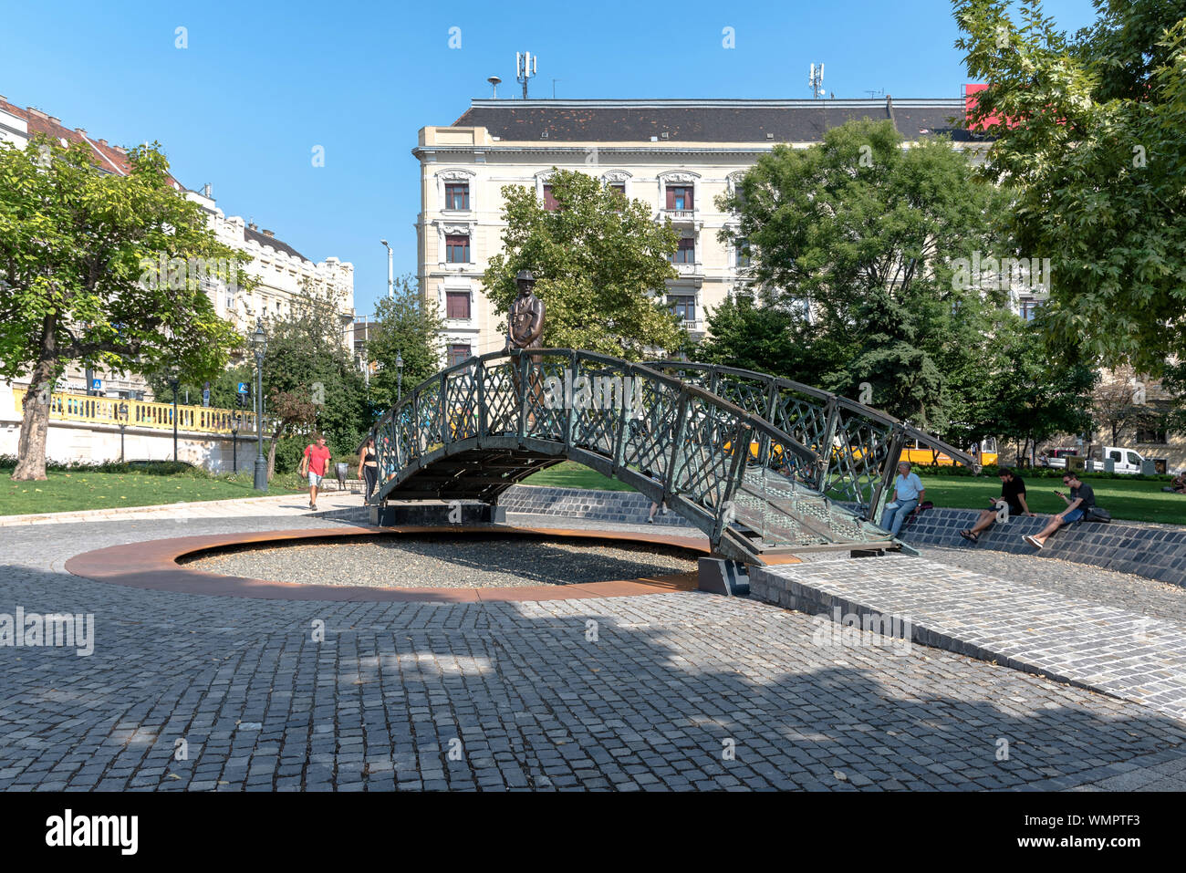 The relocated Imre Nagy memorial at Jaszai Mari ter in Budapest, Hungary Stock Photo