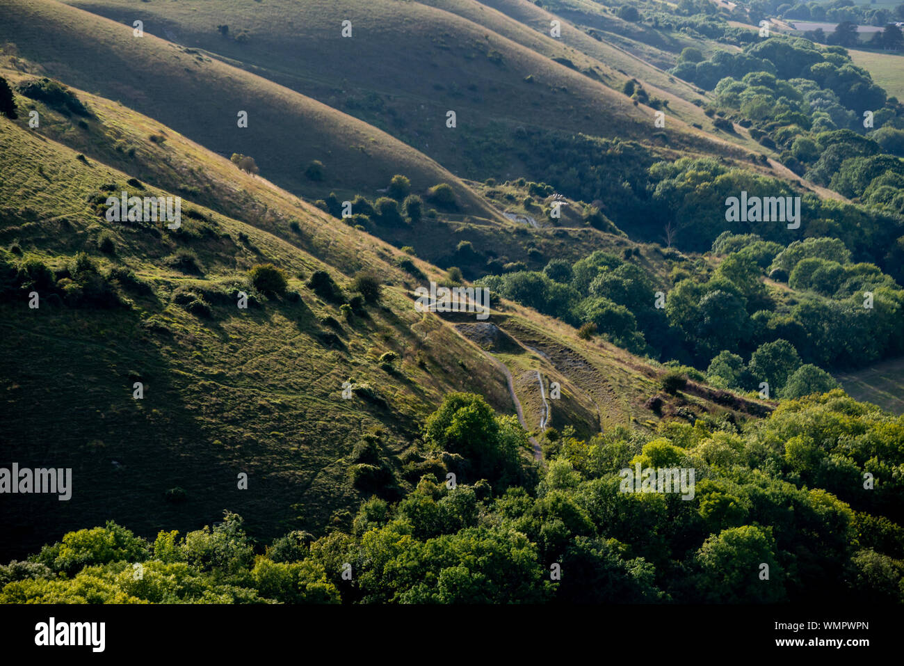 The Fulking Escarpment in mid-Sussex Stock Photo