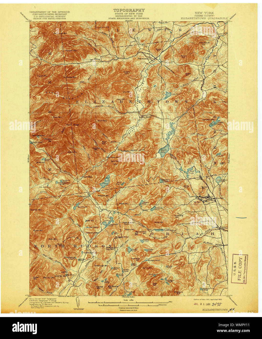 Map of elizabethtown new york hires stock photography and images Alamy