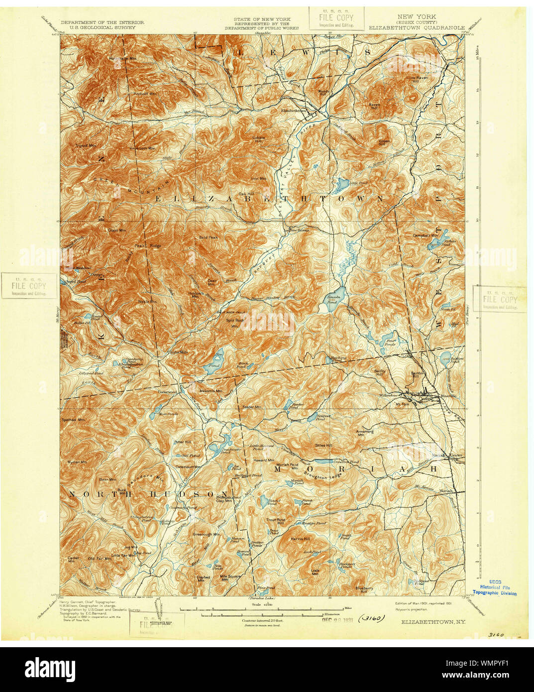 Map of elizabethtown new york hires stock photography and images Alamy