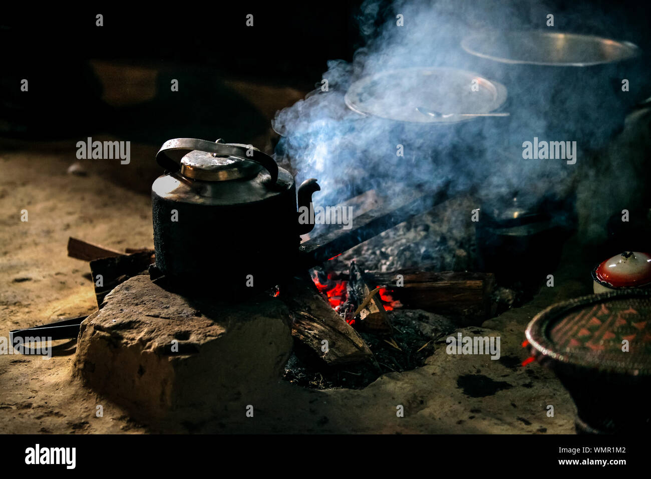 Kettle on wood burning stove hires stock photography and images Alamy