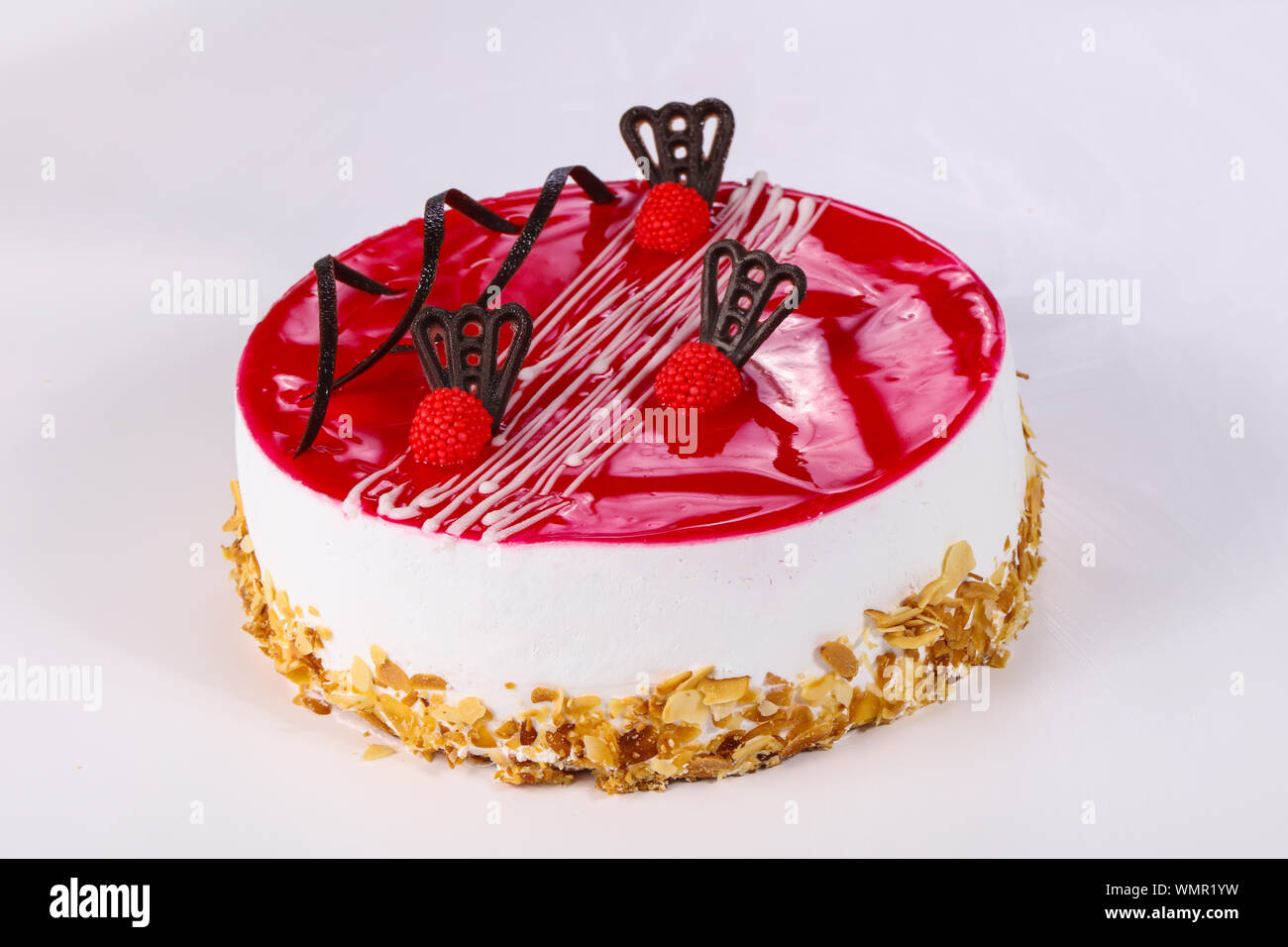 Sweet tasty cake with cream Stock Photo - Alamy
