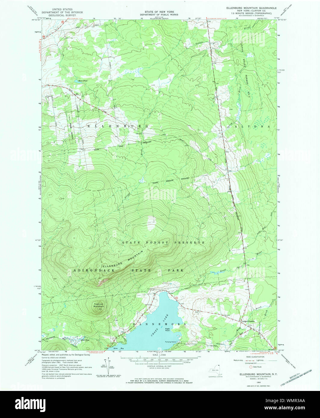 New York NY Ellenburg Mountain 138069 1964 24000 Restoration Stock