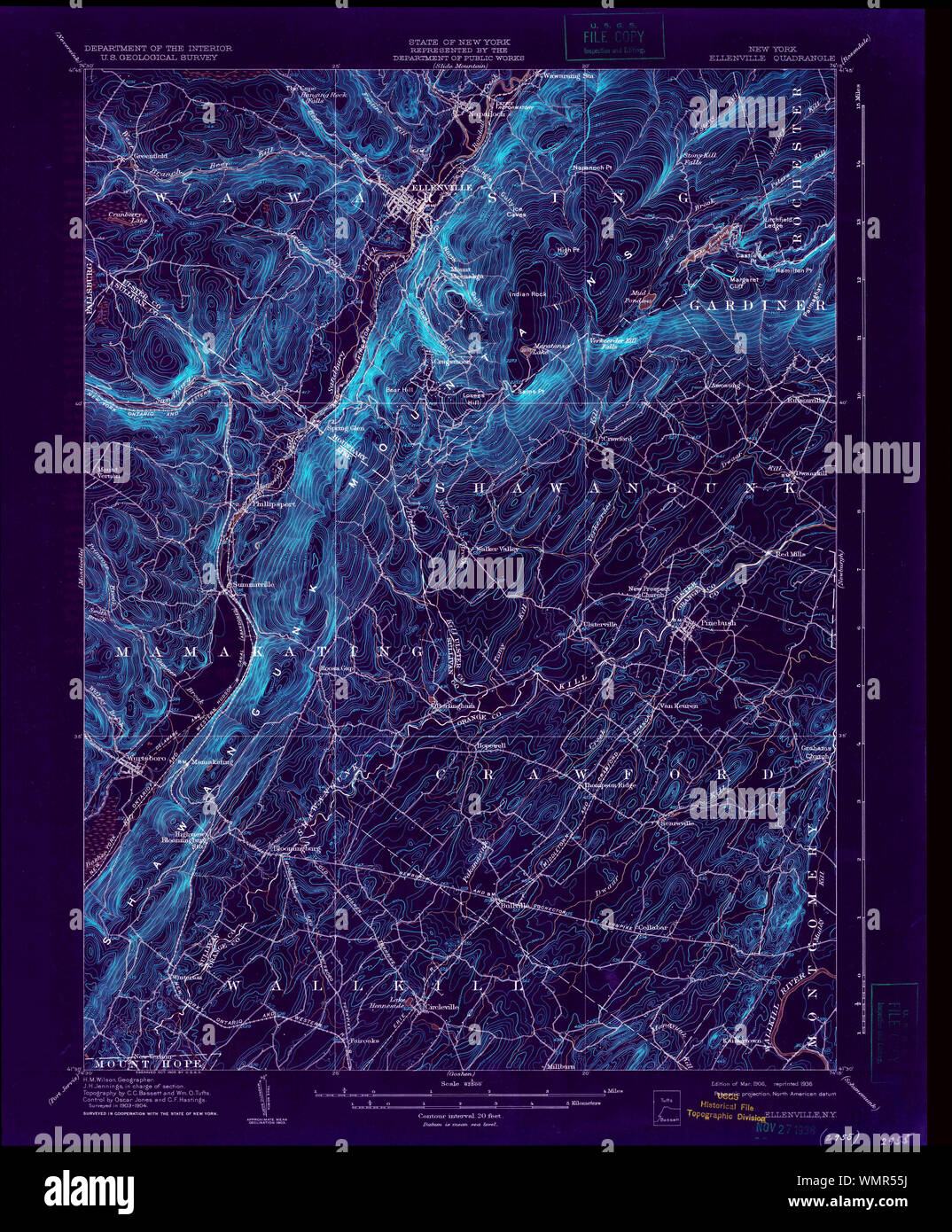 Map of ellenville new york hires stock photography and images Alamy