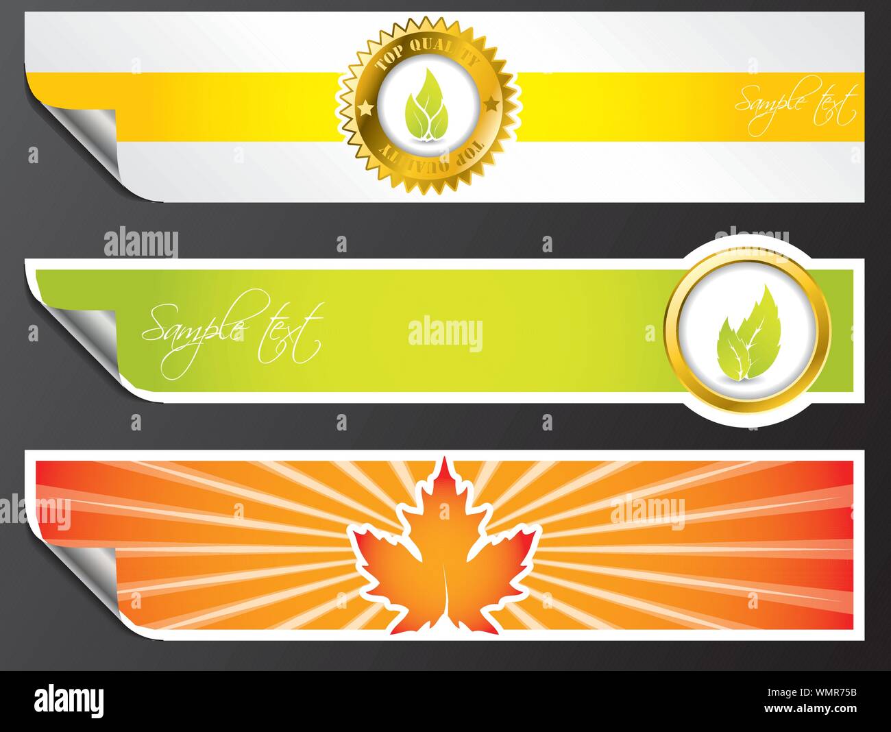 Various color eco banner set Stock Vector Image & Art - Alamy