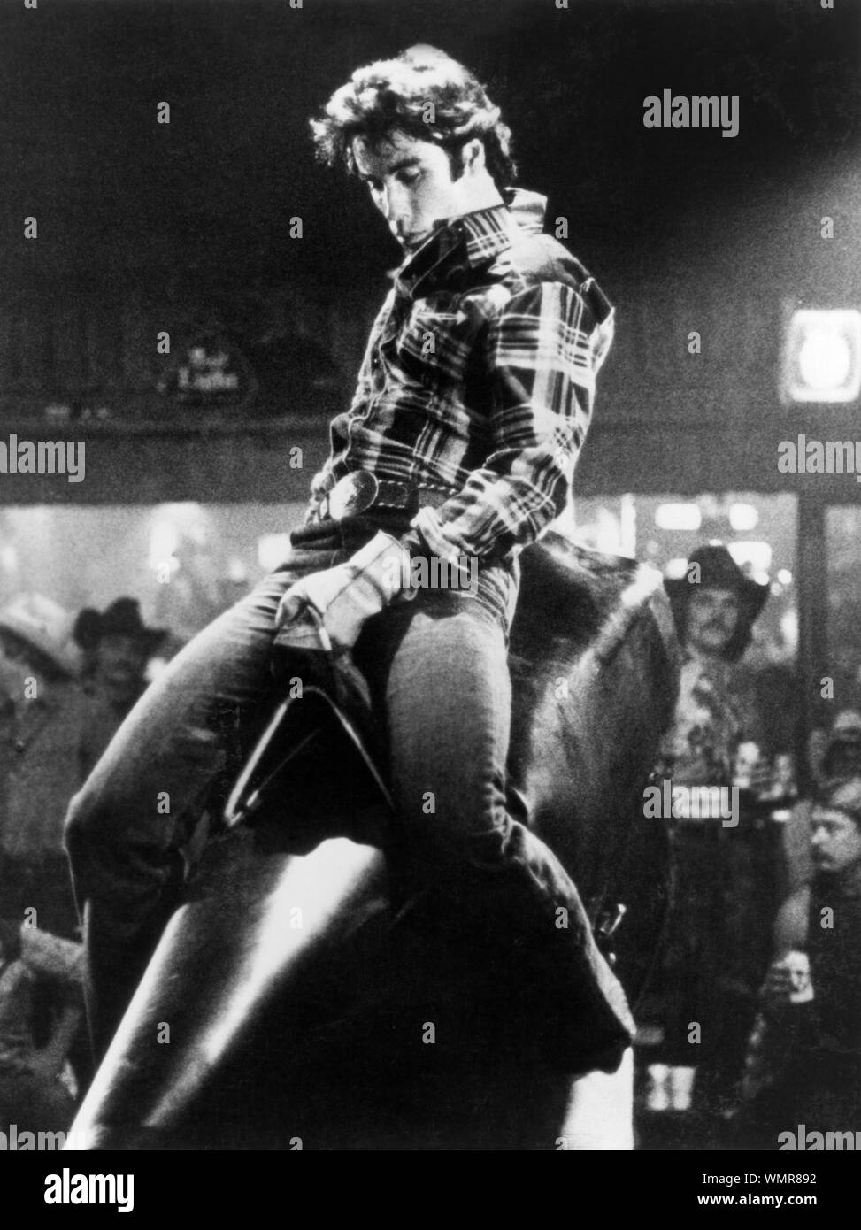 John Travolta, on-set of the Film, 'Urban Cowboy', Paramount Pictures, 1980 Stock Photo