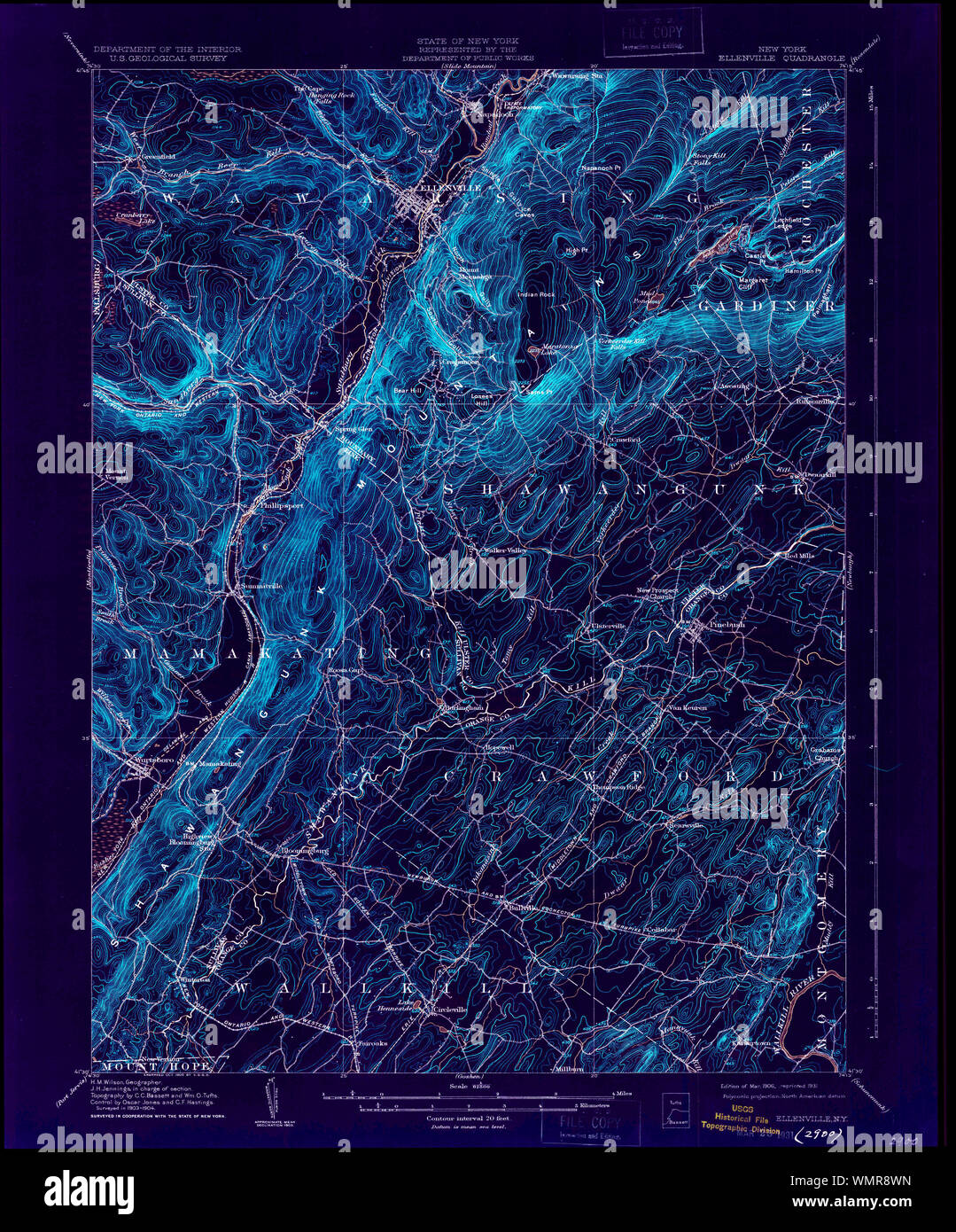 Map of ellenville new york hires stock photography and images Alamy