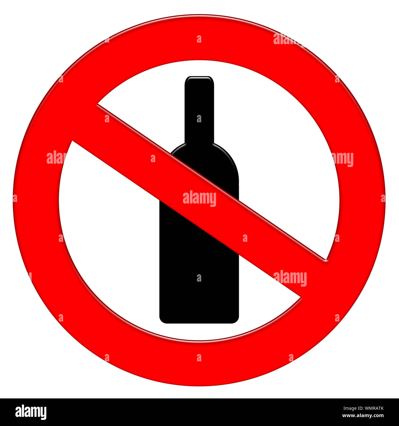 Non-drinking symbol illustration icon Stock Photo