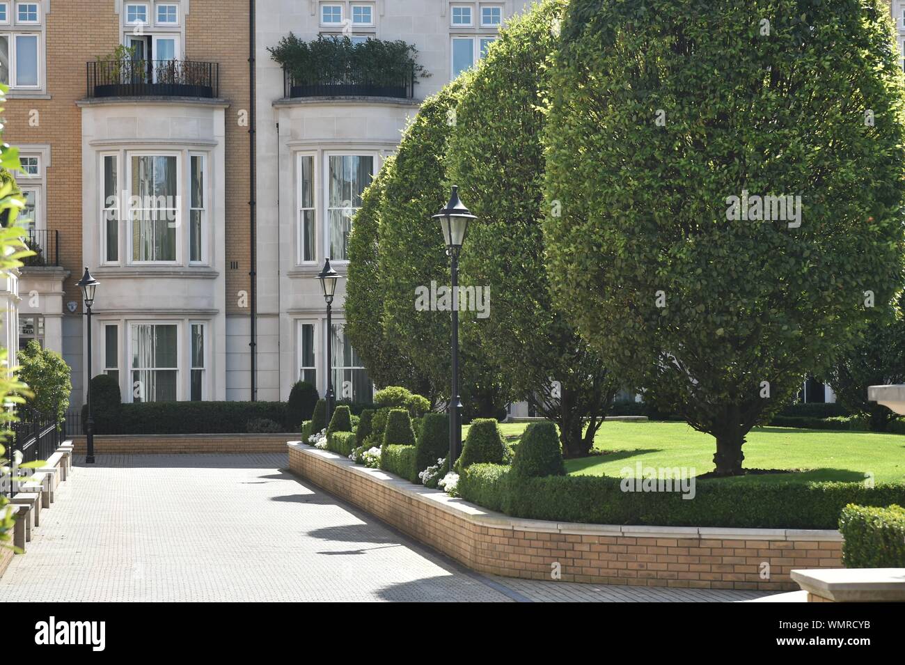 Manicured Landscape In Apartment Complex In Holland Park West