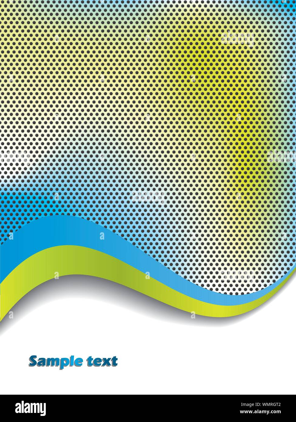 Color waves with dotted background Stock Vector