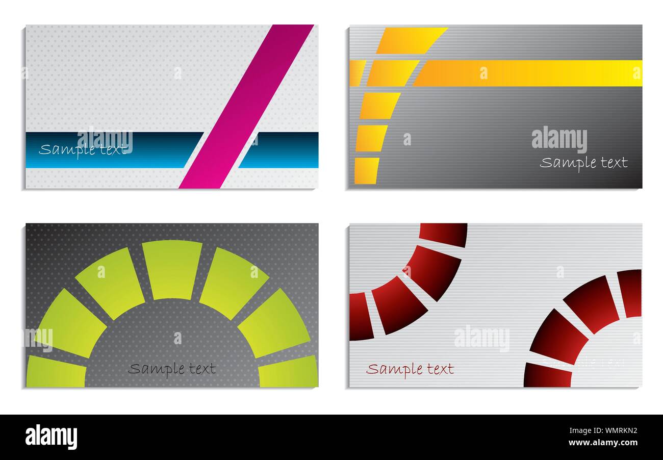 Abstract business card set Stock Vector Image & Art - Alamy
