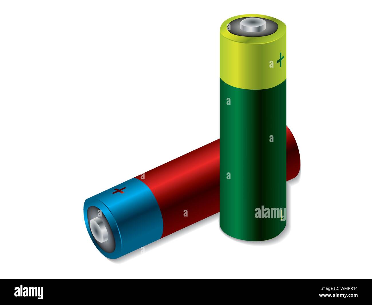 Two batteries Stock Vector