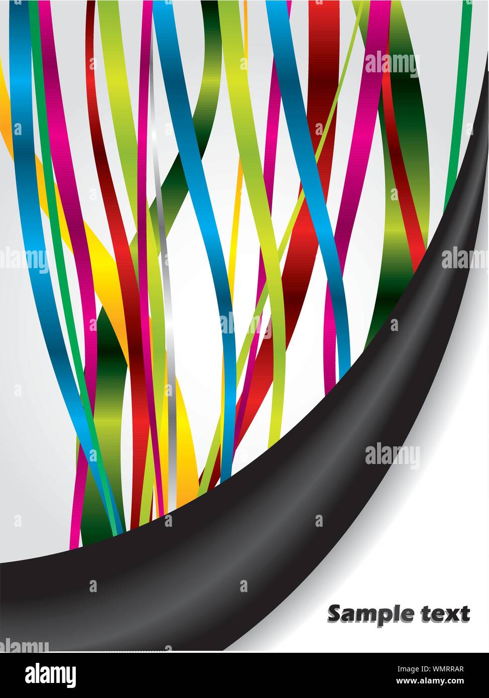 Ribbons with black wave Stock Vector Image & Art - Alamy