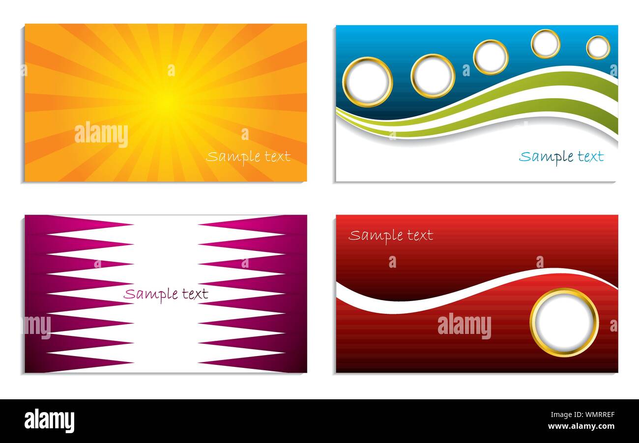 Business card collection Stock Vector