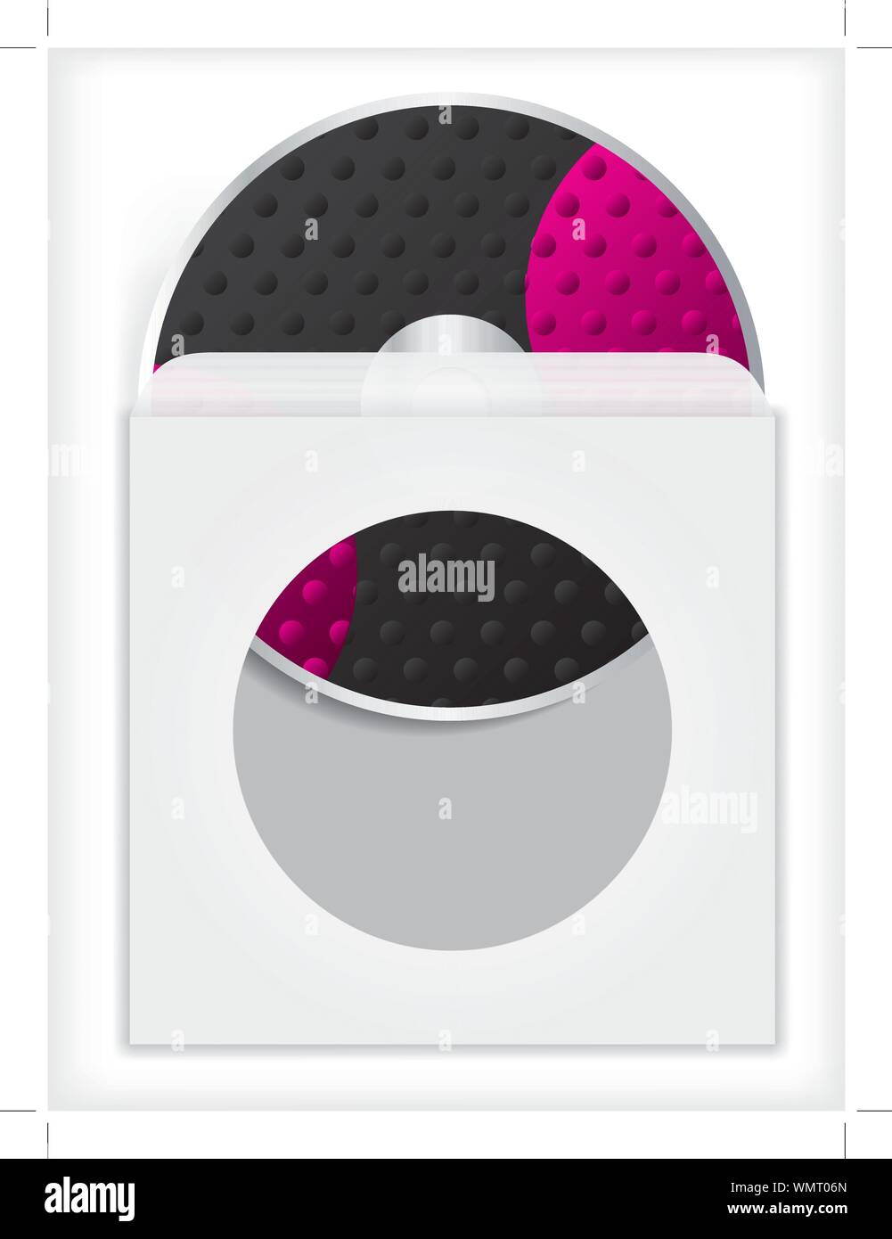 Cool design cd with paper sleeve Stock Vector