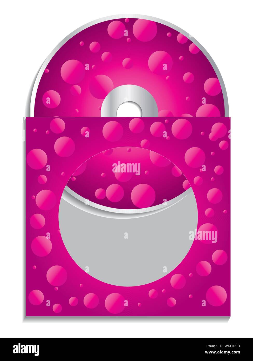 Pink cd sleeve Stock Vector
