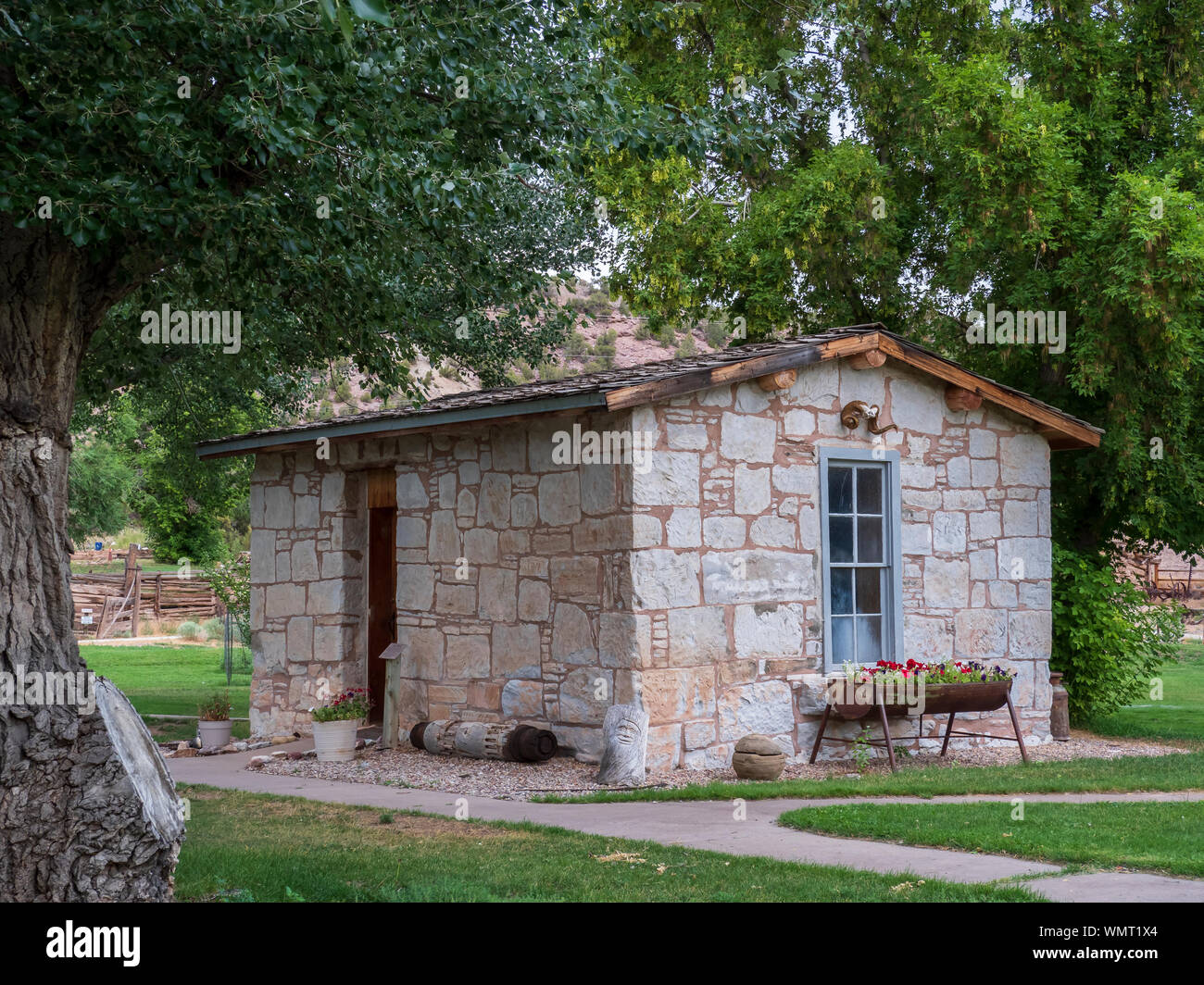 Stone House, John Jarvie Historic Ranch, Browns Park, Utah Stock Photo Alamy