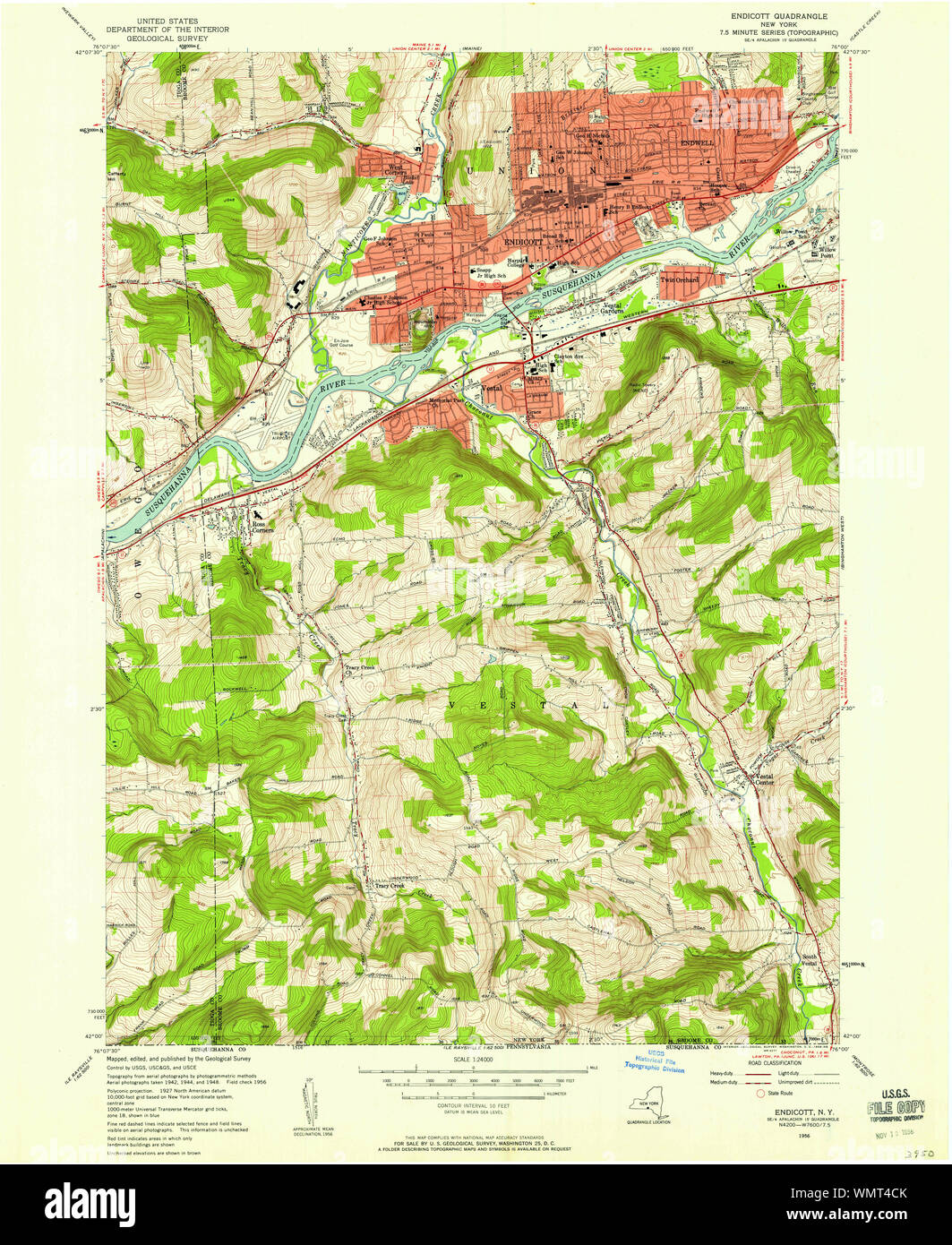 Map of endicott hires stock photography and images Alamy