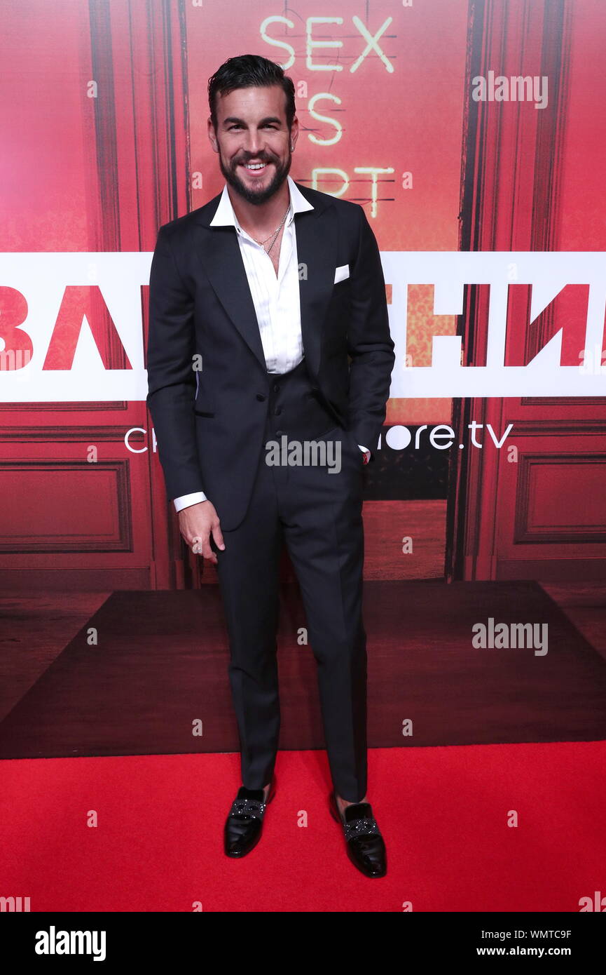 Moscow, Russia. 05th Sep, 2019. MOSCOW, RUSSIA - SEPTEMBER 5, 2019: Spanish  actor Mario Casas attends the Moscow premiere of director Carlos Sedes'  Instinto TV series at the Moskva Cinema. Alexander Shcherbak/TASS
