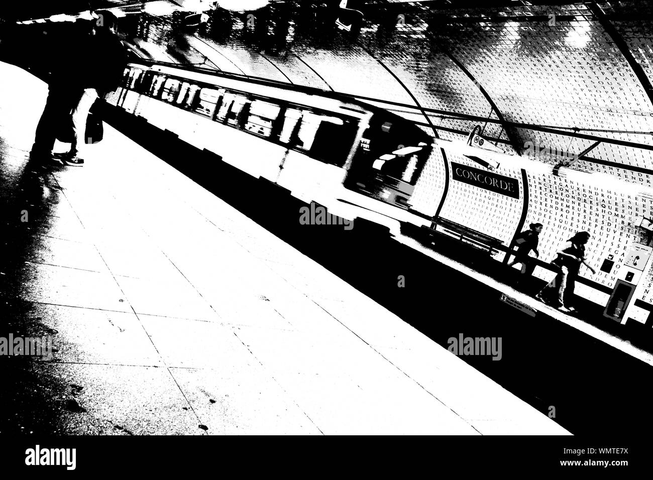 Paris, Metro Station Concorde, Kontrast Stock Photo