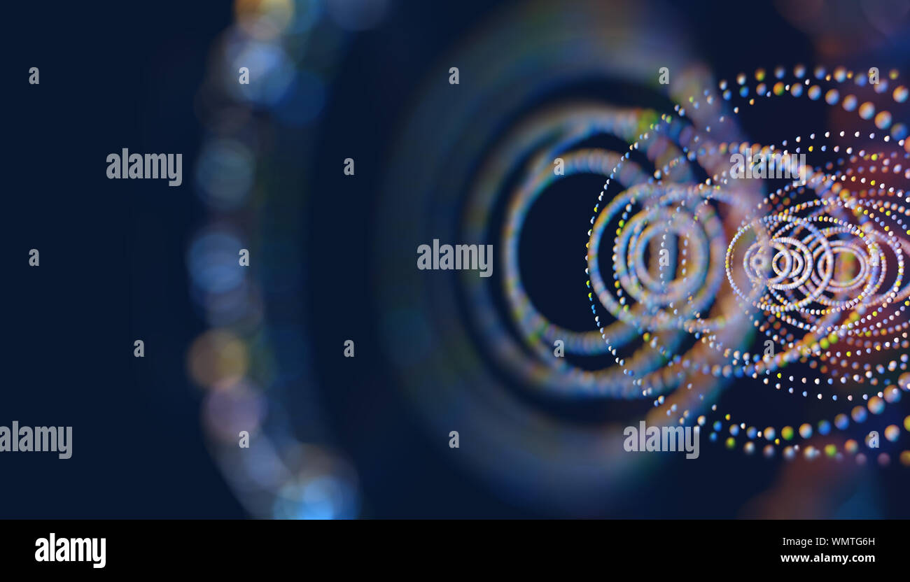 Block chain and technology abstract concept.Polygonal pattern with dots ...