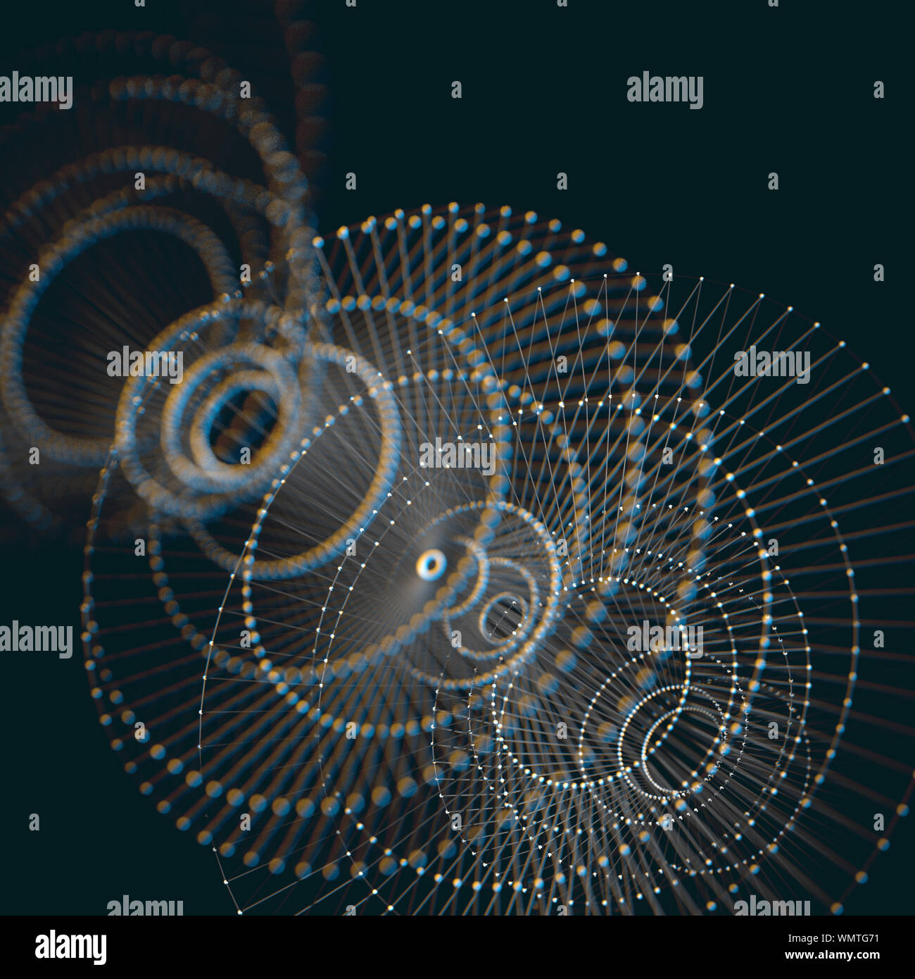 Block chain and technology abstract concept.Polygonal pattern with dots ...