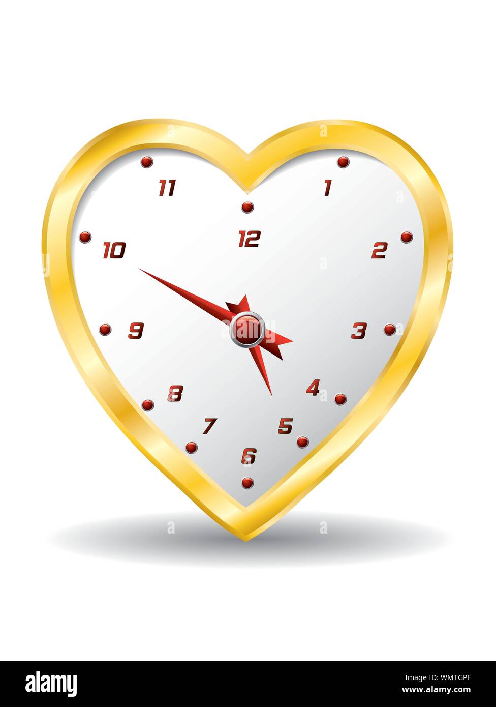 Heart clock Stock Vector