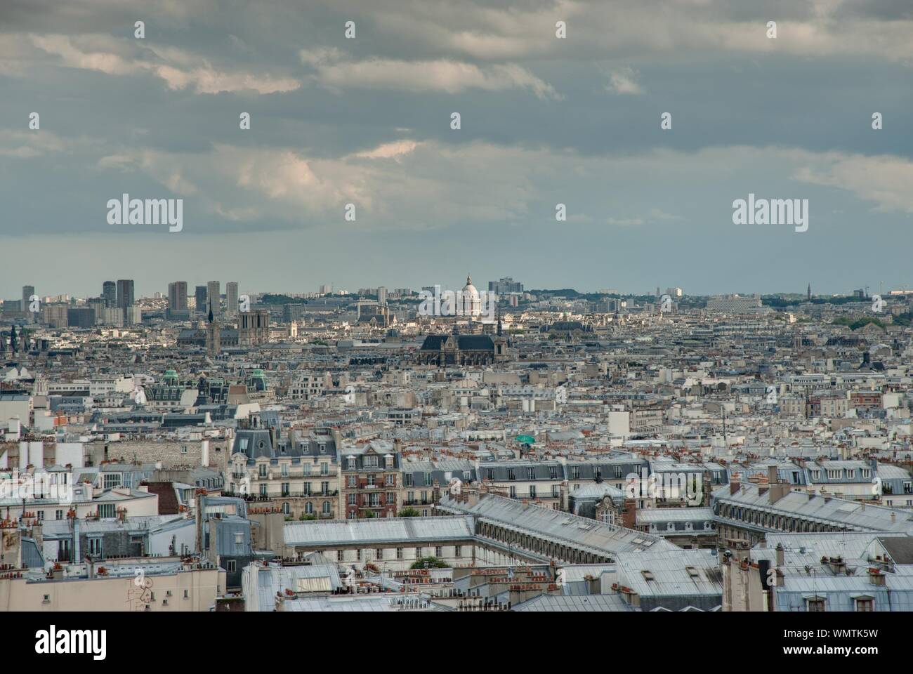 Paris, Stadtpanorama vom Montmartre - Paris, Panorama View from Montmartre Stock Photo
